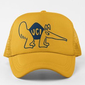 NEW UC Irvine Anteaters 1984 Retro Logo Foam Trucker Mesh Snapback Hat GOLDEN